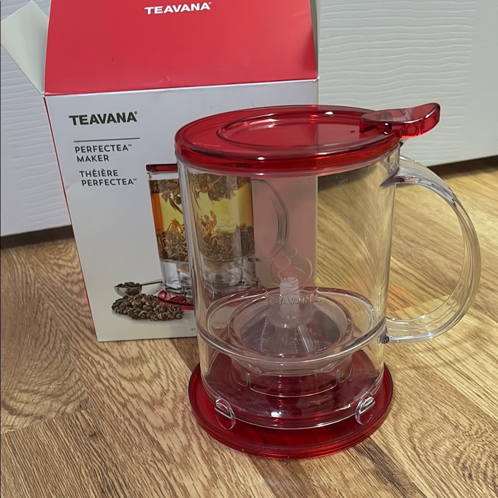 Teavana Perfectea Maker with Red and Clear Design